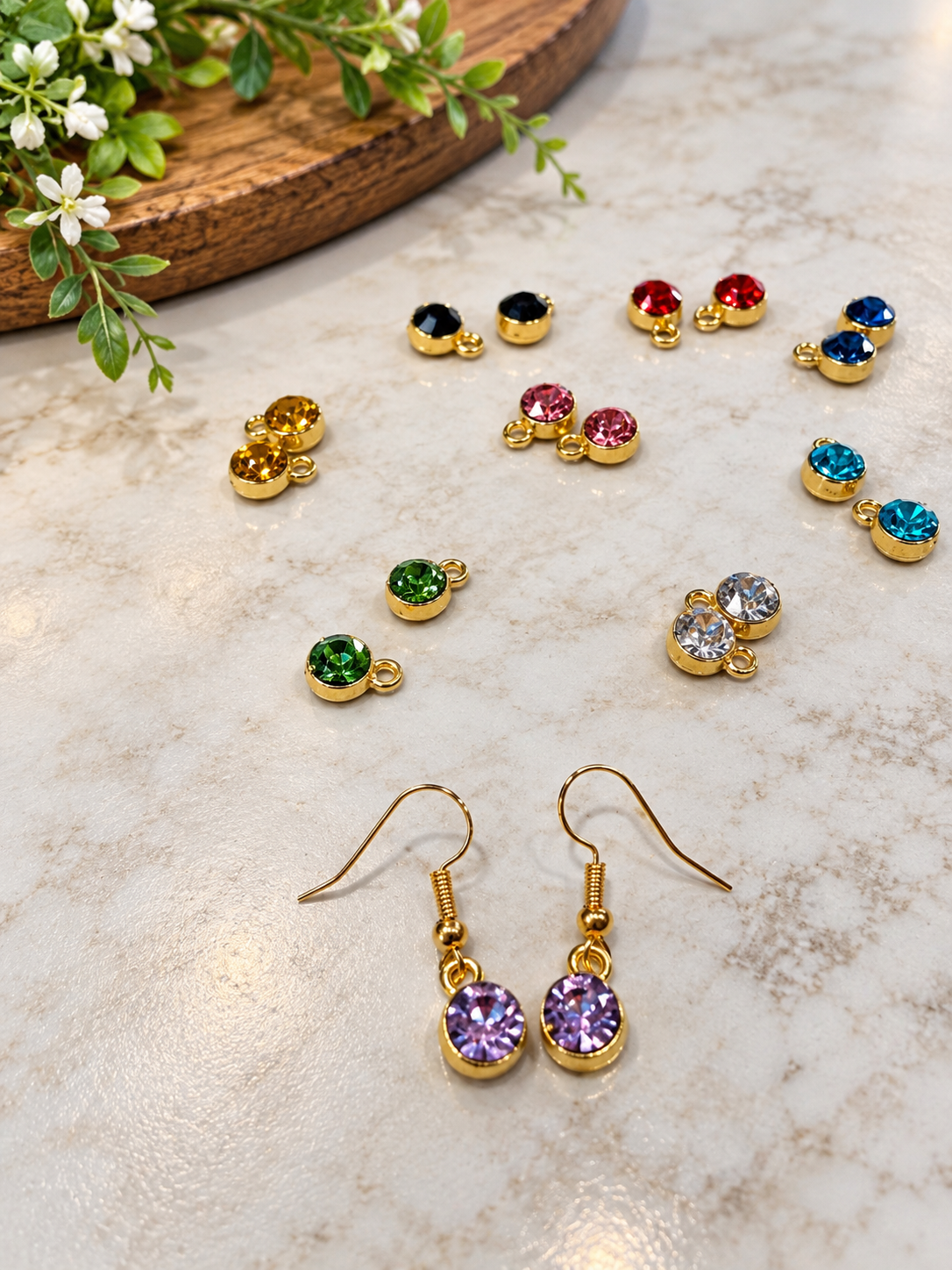 Gold Rhinestone Earrings