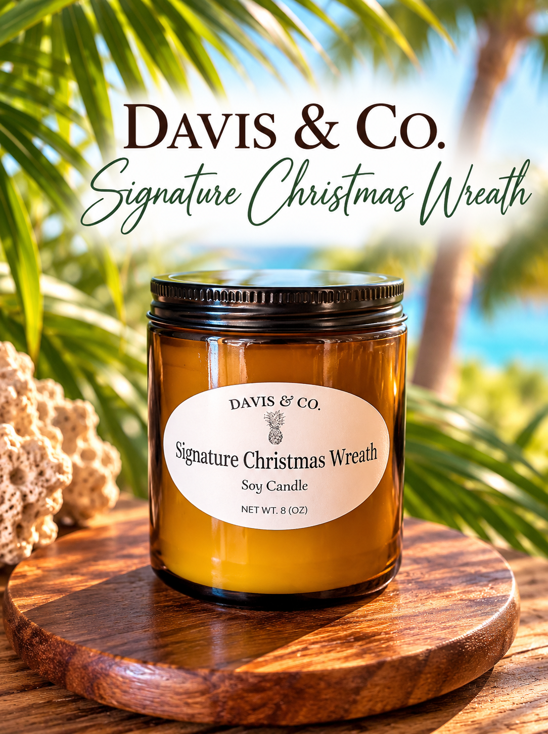 Signature Christmas Wreath Candle